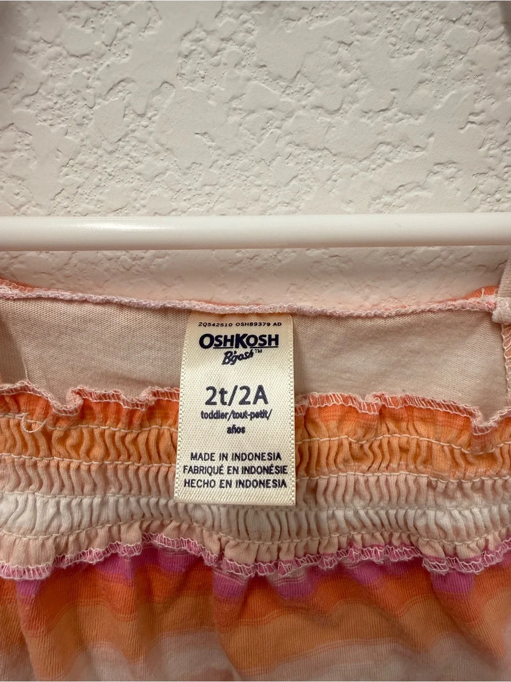 OshKosh B'gosh Pink & Orange Striped Tank Top